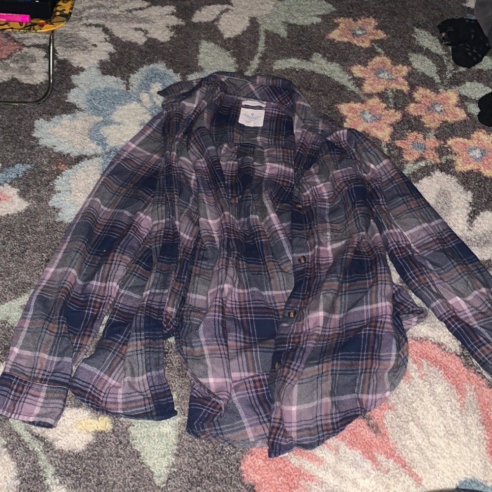 American Eagle Small Soft Boyfriend Fit Flannel